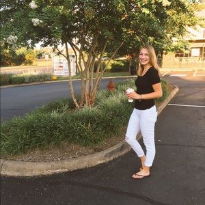 Ripped white skinny jeans